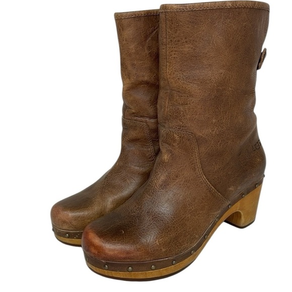 UGG Lynnea Clog Boots Convertible Fold Down Sherpa Lined Size 6 #1955 - Picture 7 of 11